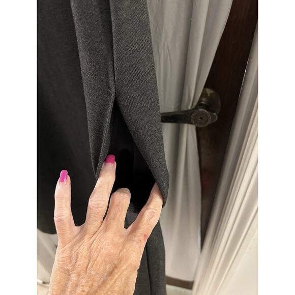 Eileen Fisher Gray Boxy Shift Midi Dress Sz M Drop Waist Minimalist Office - Picture 4 of 6